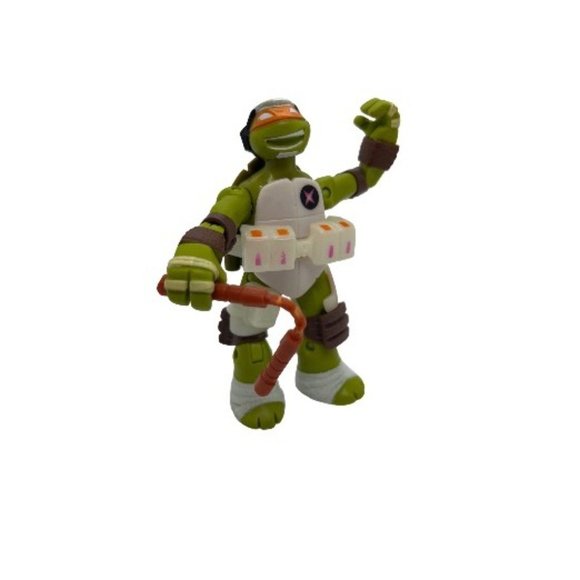 Set of 4 TMNT Action Figures Teenage Mutant Ninja Turtle by Viacom 5" - Picture 4 of 7